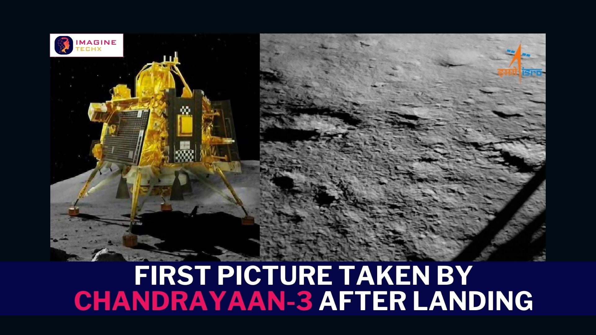 First picture taken by Chandrayaan-3 after landing (2)